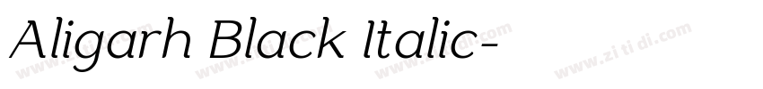 Aligarh Black Italic字体转换